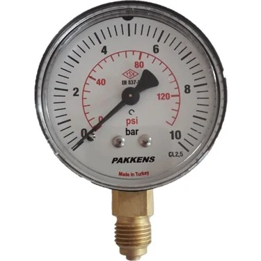 Pakkens Alttan Bağlantılı Kuru Tip CL1 Manometre Q160 40 Bar